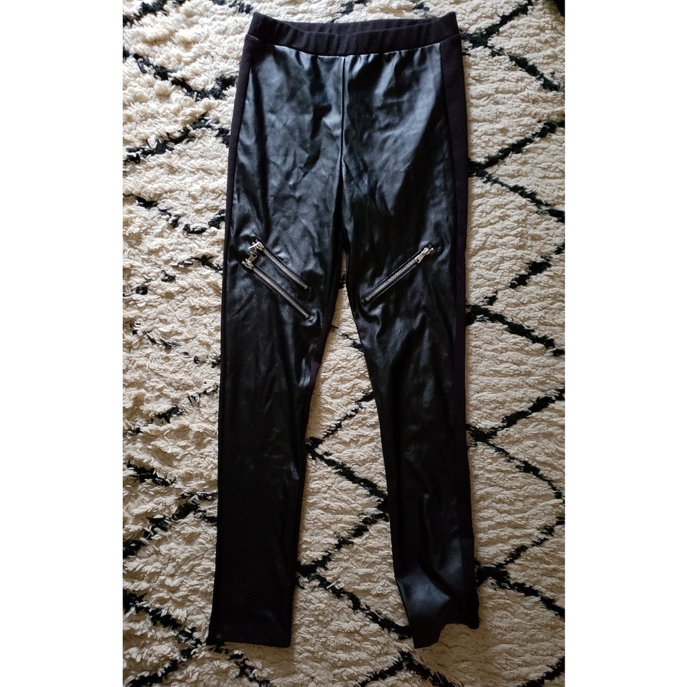 Moto Leather Zip Leggings